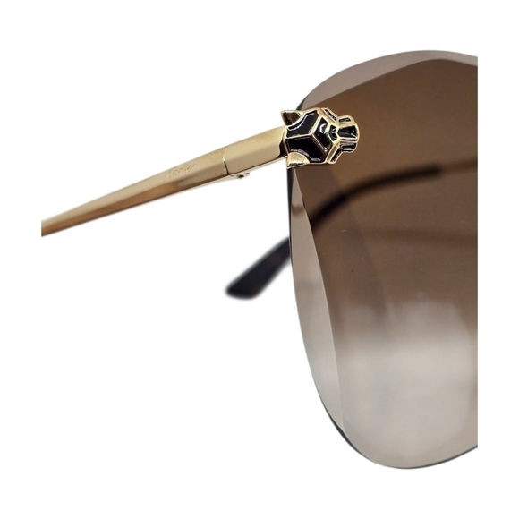 CARTIER SUNGLASSES Elegant Brown BEVELED LENSES main image 6